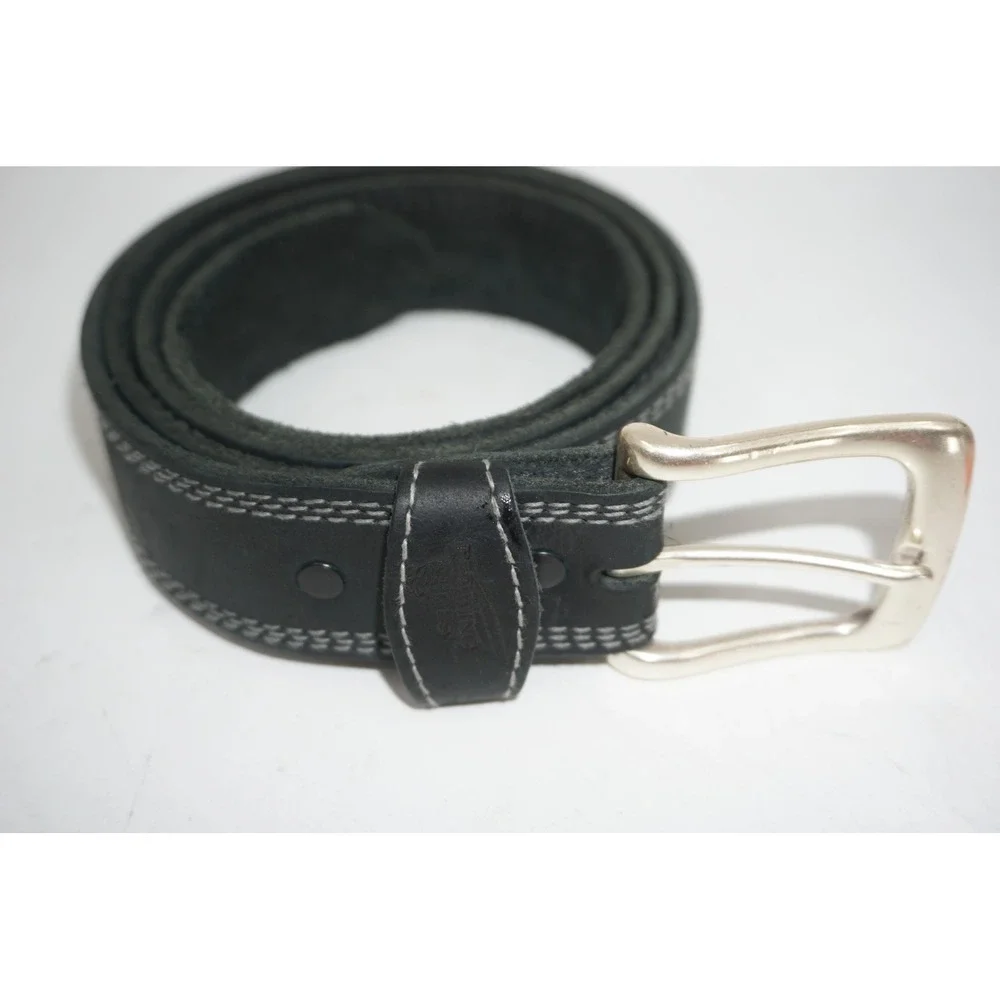 Red Wing Shoes Belt Black Leather Suede Work Double Stitch Buckle Men's 44